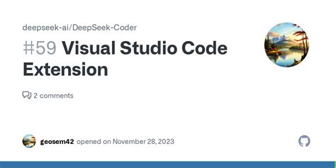 Visual Studio Code Extension · Issue #59 · deepseek-ai/DeepSeek-Coder ...