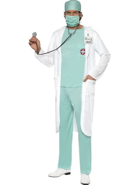 SALE Adult Hospital Doctor Surgeon Uniform Mens Fancy Dress Party Costume Outfit | eBay