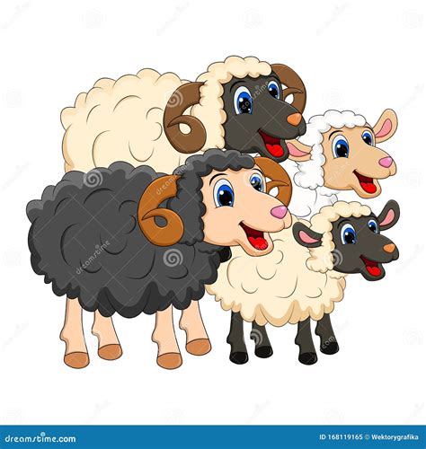 Black Sheep Of The Family Cartoon Vector | CartoonDealer.com #574209