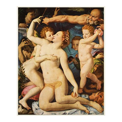 After Bronzino Venus Cupid Folly And Time Vintage Full Color