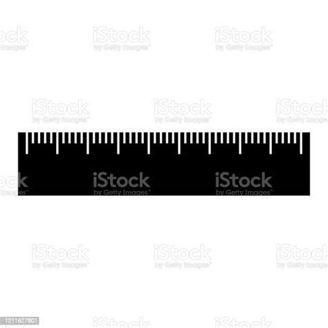 The Ruler Icon Ruler Symbol Flat Vector Illustration Stock Illustration