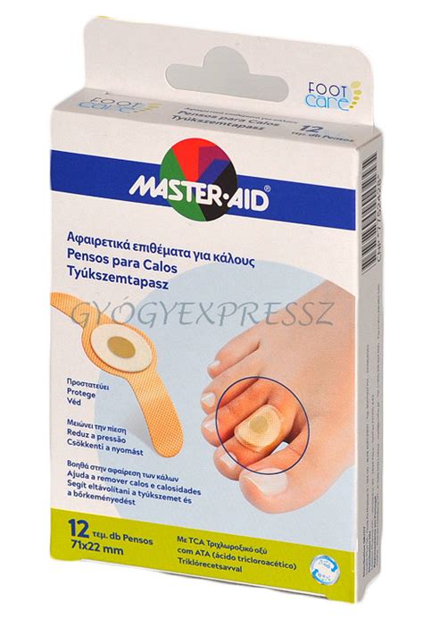 MASTER AID FOOT CARE Szemes tyúkszemtapasz TRIKLÓR ECETSAVVA