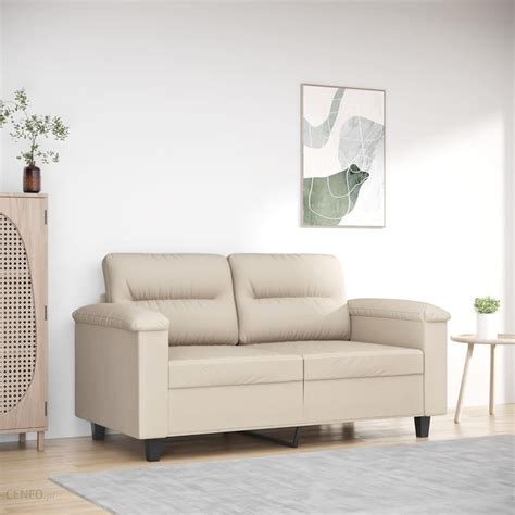 Vidaxl Osobowa Sofa Kremowa Cm Tapicerowana Mikrofibr