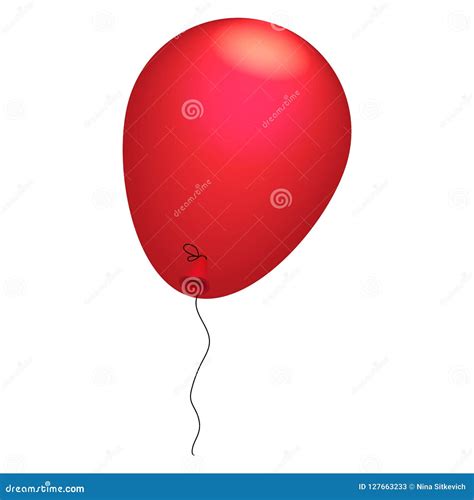 Red Balloon Icon, Isometric Style Stock Vector - Illustration of ...