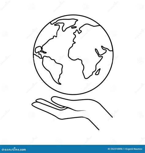 Peace With Human Hand And Earth Globe As Symbol Of Friendship And