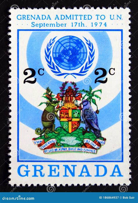 Unused Postage Stamp Grenada U N Emblem And Grenada Coat Of Arms