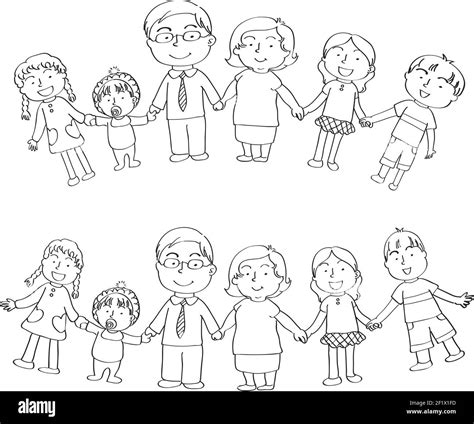 vector cartoon family background Stock Vector Image & Art - Alamy