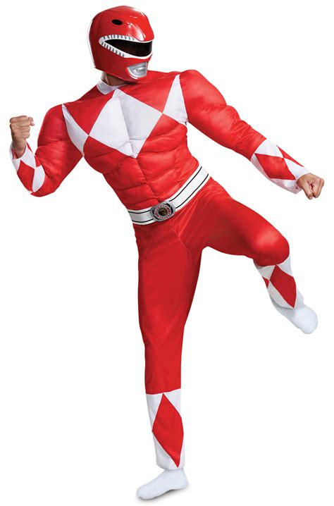 Power Rangers Disguise Red Ranger Classic Muscle Adult Costume