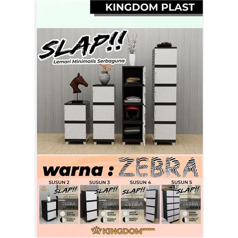 Jual LEMARI PAKAIAN MINIMALIS SLAP ZEBRA SUSUN 4 LEMARI SWING