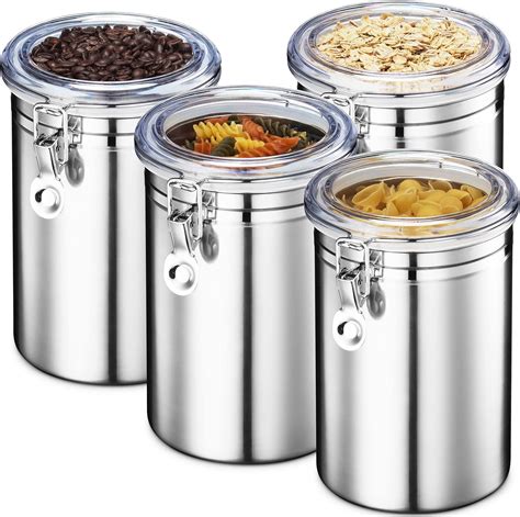 Amazon Homearray Stainless Steel Canister Set With Lids Airtight