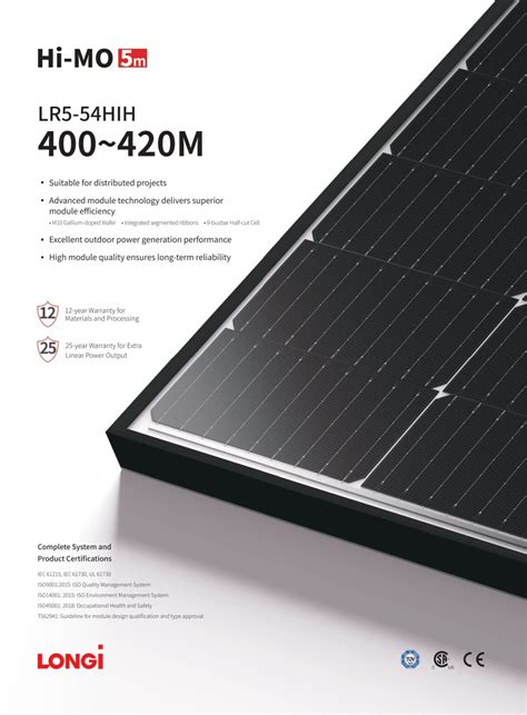 Longi Solar Lr Hih M Longi Solar High Performance Solar Module