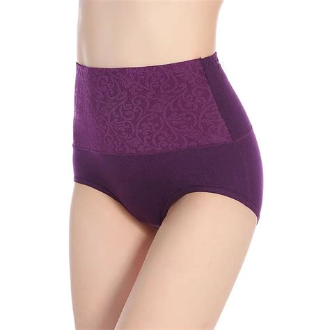 3pieces Lot Women Panties High Waist Control Abdomen Slimming Shapewear