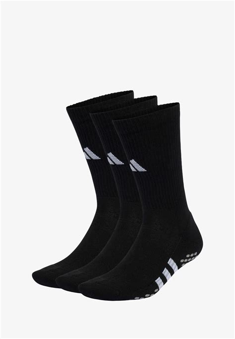 Adidas Performance Cushioned Crew Grip 3 Pack Sports Socks Black