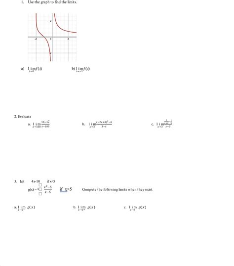 Solved Use The Graph To Find The Limits A Limt F T B Chegg