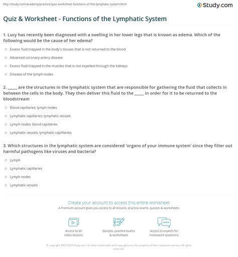 Exercise 24 Review Sheet The Lymphatic System