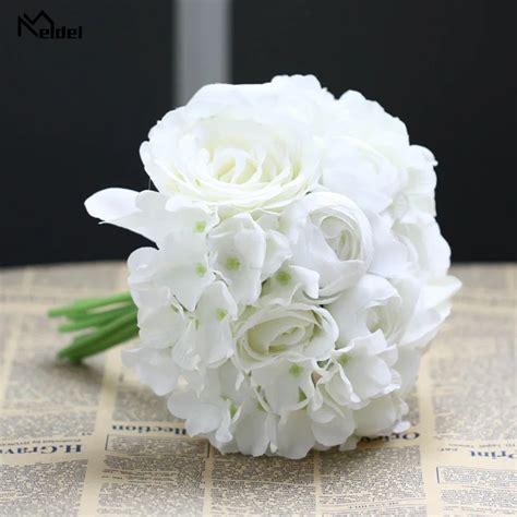 Meldel Braut Hochzeit Bouquet K Nstliche Seide Rose Pfingstrose 7 K Pfe