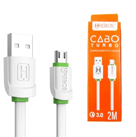 Cabo De Dados Turbo Micro Usb V M Hrebos Tendmix Rcio Online