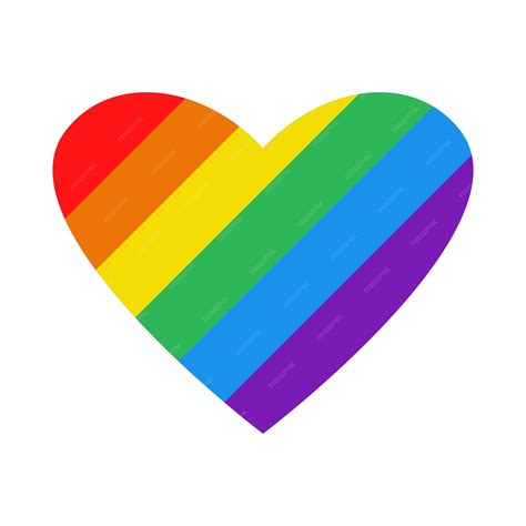 Premium Vector Vector Lgbt Pride Heart Heart In Rainbow Color Pride Month Lgbtq