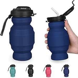 Amazon Mefold Foldable Water Bottles For Travel Durable Leak Proof