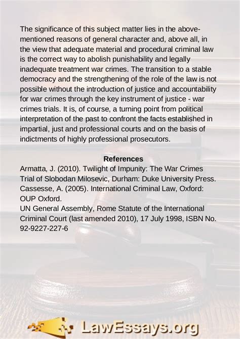 Criminal Law Essay Sample