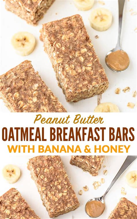 Peanut Butter Banana Oatmeal Breakfast Bars Recipe