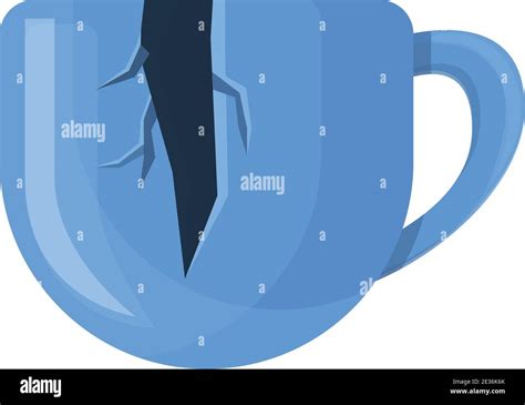 Icono De Taza Rota Dibujo Animado De Icono De Vector De Taza Roto Para