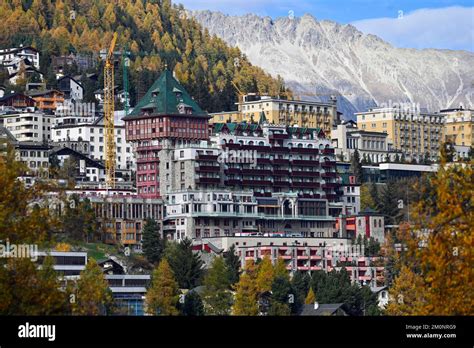 Badrutts Palace Hotel St Moritz Switzerland Europe Stock Photo Alamy