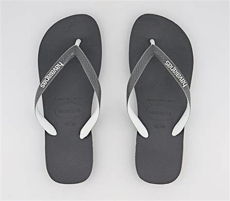 Havaianas Top Mix Flip Flops Steel Grey Mens Sandals