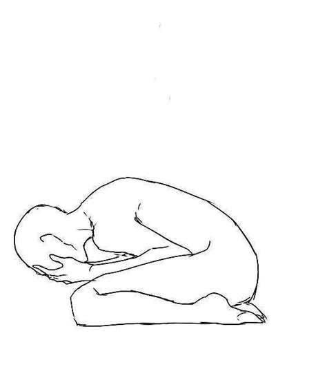 A Black And White Drawing Of A Person Laying On The Ground With Their