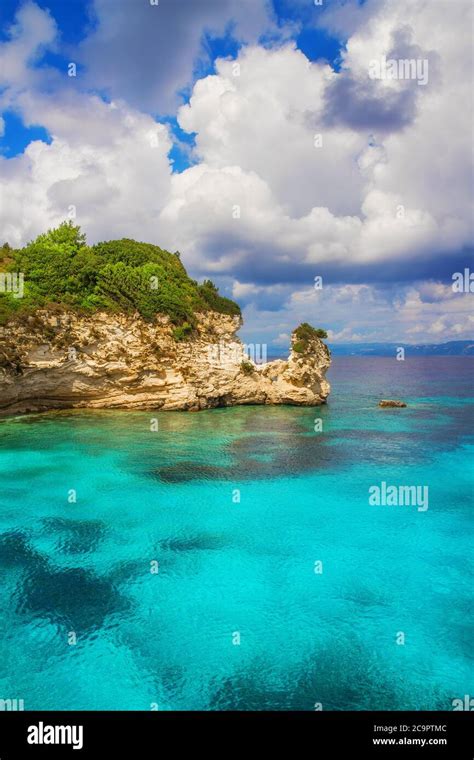 Voutoumi Beach Antipaxos Island Greece Stock Photo Alamy