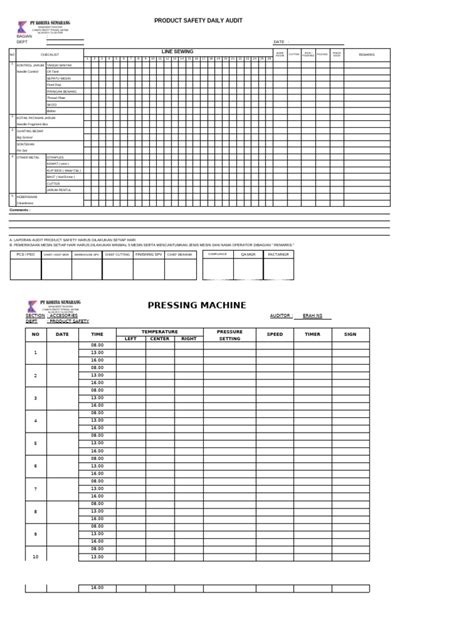 Form Product Safety Check List 003 Pdf