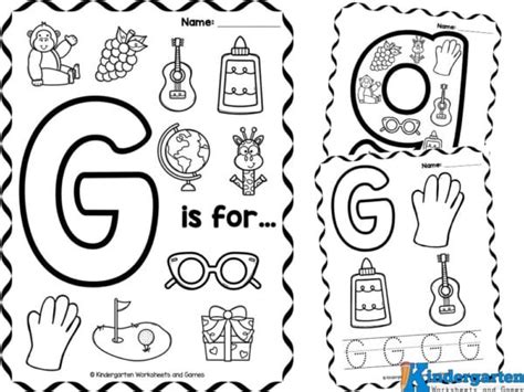 Letter G Coloring Worksheets