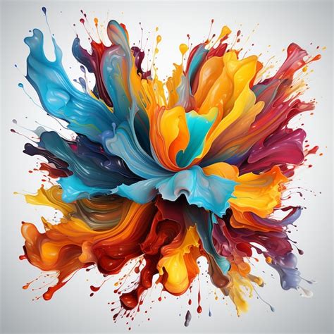 Premium Ai Image Colorful Paint Blot Vector