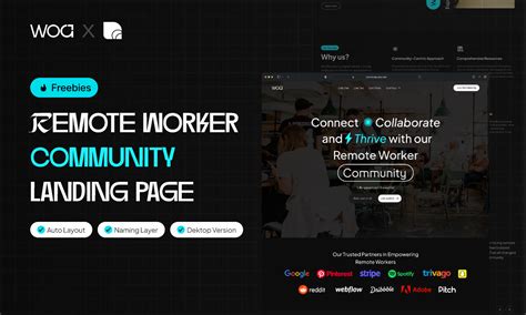 Remote Worker Landing Page WOA Figma