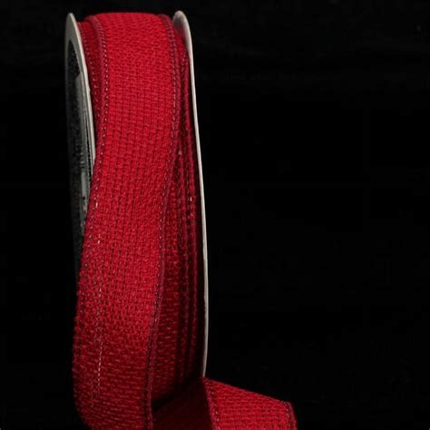 The Ribbon People Scarlet Red Contemporary Wired Craft Ribbon 0 75 X