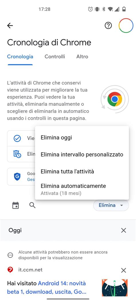 Cancellare La Cronologia Google Siti Visitati Pc Mobile Ccm