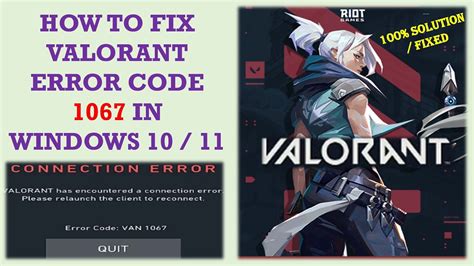 Fix Van Error Valorant Windows