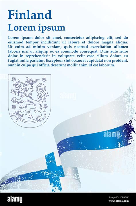 Bandera De Finlandia República De Finlandia Ilustración Vectorial