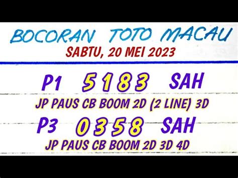 PREDIKSI MACAU HARI INI 20 MEI 2023 PREDIKSI TOTOMACAU HARI INI