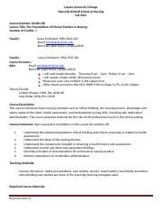 Gnur Syllabus Docx Loyola University Chicago Marcella