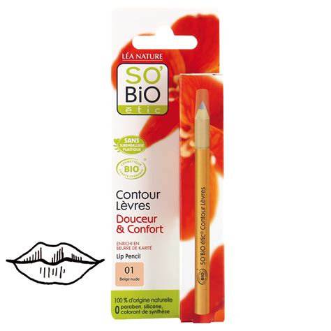 Crayon Contour des Lèvres BIO 01 beige nude Naturel SO BIO Maquillage BIO Natureo Shop