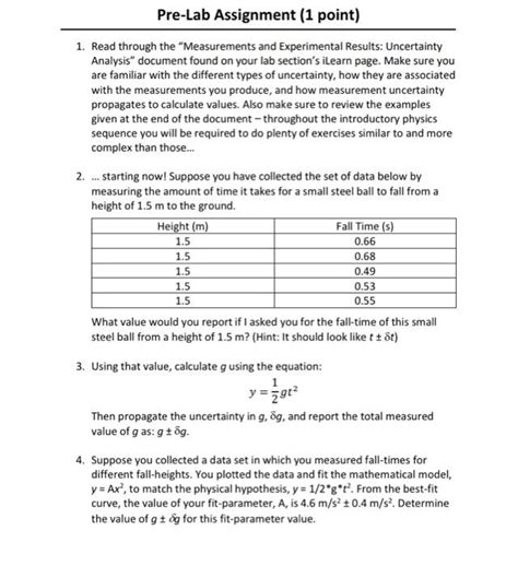 Solved Pre Lab Assignment 1 Point 1 Read Through The Chegg