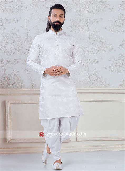 Festive Wear White Kurta Pajama For Men