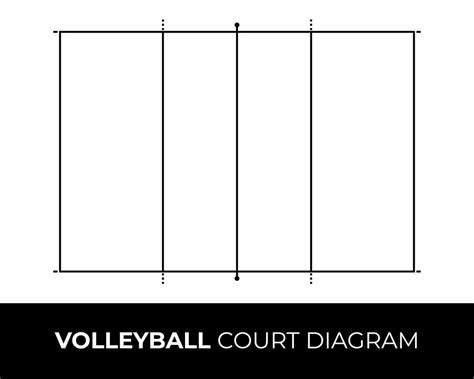 Diagram Van Volleybalveld Op Witte Achtergrond Vectorkunst Bij