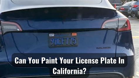 Plate Art Can You Paint Your License Plate In California