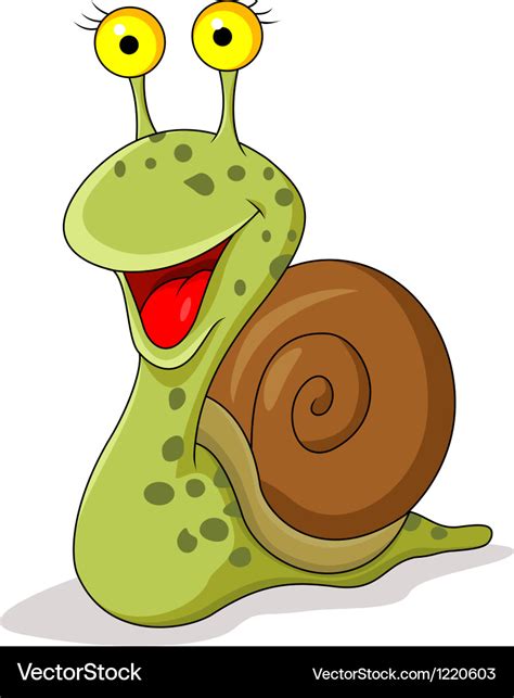 Smiling Snail Cartoon Royalty Free Vector Image