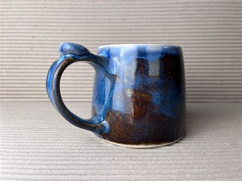 Wide Bottomed Barnacle Mug A Handmade Porcelain Mug Ceramic Etsy