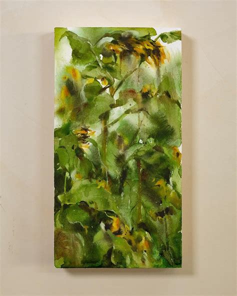 Sunflowers 6.5 x 12" watercolor on panel by me : r/Watercolor