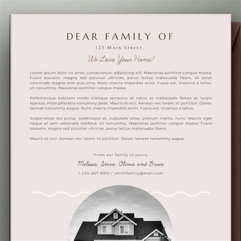 Editable Home Buyer Letter Template Real Estate Love Letter Etsy