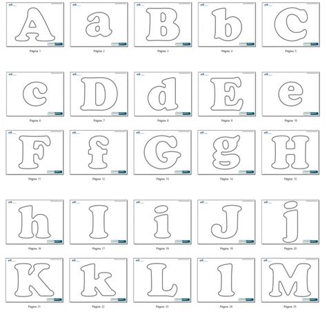 Moldes De Letras Mayúsculas Y Minúsculas Del Abecedario Letras